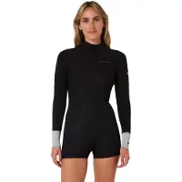 Ocean & Earth Boyleg 2 Mm Woman Long Sleeve Back Zip Shorty Noir 10 Femme