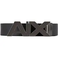 Armani Exchange pour homme. 951058CC50543120 Ceinture en cuir noir, marine (28), Casuel, Classique