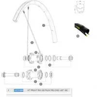 Mavic Ksyrium Pro Ust Disc 19c Front Rim Noir 700 - 28´´