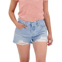 Levi's pour femme. 56327-0086 Short 501 Original blue (24), Bleu, Casuel, Coton, Durable