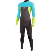 Ocean & Earth One Free Flex 3/2 Mm Long Sleeve Back Zip Neoprene Suit Vert 14 Years Garçon