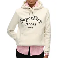 Superdry Brand Mark Relaxed Fit Hoodie Beige S Femme