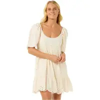 Rip Curl San Carlos La Joya Short Sleeve Short Dress Beige 2XS Femme