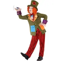 Atosa Crazy Children´s Hatter Costume Vert 5-6 Years Enfants