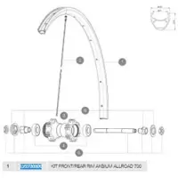 Mavic Aksium Disc Allroad Rim Noir 700 - 28´´ 24H