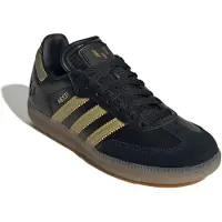Adidas Chaussures de football intérieur Samba Messi IN Enfant Core Black/Gold Metallic/Gum
