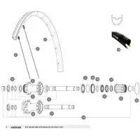 Mavic Ksyrium Elite Disc Ust Rear Rim Noir 700 - 28´´ 24H