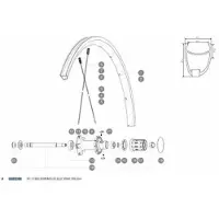 Mavic Rayons Ksyrium Elite 2016-17 Trasero Izquierdo 10 Unidades