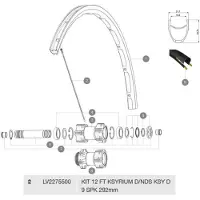 Mavic Ksyrium Disc Front Spokes 12 Units Noir 292 mm