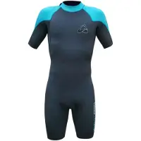 Kynay Surf Neoprene Wetsuit 2 Mm Short Sleeve Back Zip Shorty Bleu S Homme