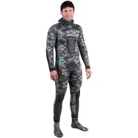 Spetton Med 7/5 Mm Spearfishing Wetsuit Gris 2XL Homme