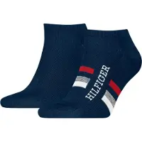 Tommy Hilfiger Socquettes - 2 Pack - Marine av. Rouge - - 39/42 - Chaussettes