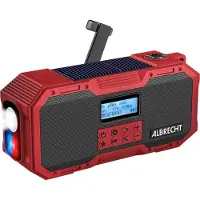 Albrecht DR 112, numérique, DAB+, FM, 5 W, LED, USB type-C, noir, rouge