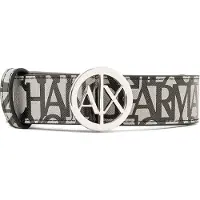 Armani Exchange pour femme. 941153CC75715655 Ceinture à boucle noire (80cm), Casuel, Polyester