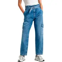 Pepe Jeans Tapered Utility Fit High Waist Jeans Bleu 27 / 30 Femme