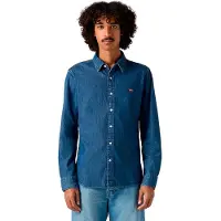 Levi's pour homme. 86625-0052 Battery Housemark Slim Fit Shirt blue (XS), Bleu, Casuel, Coton, Manche longue