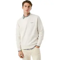 Pepe Jeans pour homme. PM5800013 Sweatshirt Macbeth Small Logo Plain off-white (XS), Blanc, Casuel, Coton