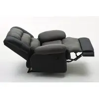 HABITAT ET JARDIN Fauteuil relax Buckingham - 85 x 93 x 100 cm - Noir / Gris foncé
