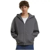 Build Your Brand Fluffy Full Zip Sweatshirt Gris 4XL Homme
