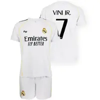 Real Madrid 25/26 Vinicius Home Short Sleeve Set Blanc 10 Years Enfants