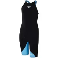 Speedo Fastskin Lzr Ignite Kneeskin Open Back Competition Swimsuit Noir 7-8 Years Fille