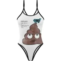 Otso Emoji Deja Poo Swimsuit Blanc XS Femme