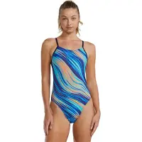 Tyr Durafast Elite Cutoutfit Riptidal Swimsuit Bleu 26 Femme