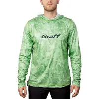 Graff Upf 50 964-cl-7 Uv Hoodie Vert 3XL Homme