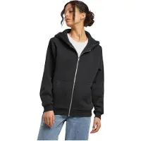 Build Your Brand Fluffy Full Zip Sweatshirt Noir 4XL Femme