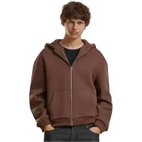 Build Your Brand Fluffy Full Zip Sweatshirt Marron 4XL Homme
