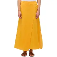 Sundek Linen Short Skirt Jaune S Femme