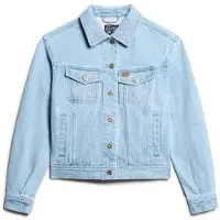 Superdry Embellished Denim Jacket Bleu M Femme