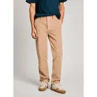Pepe Jeans pour homme. PM211758 Pantalon chino slim en velours côtelé beige (33), Casuel, Coton