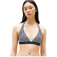 Tommy Hilfiger pour femme. UW0UW05945 Haut de bikini marine matelassé original (S), Beachwear, Nylon