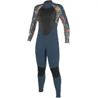 O'Neill Girls Epic 4/3 Mm Junior Long Sleeve Back Zip Neoprene Suit Bleu 6 Years Fille
