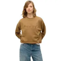 Superdry Emb Core Logo Loose Sweatshirt Marron S Femme