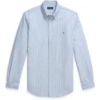 Ralph Lauren pour homme. 710928918008 Chemise oxford rayée bleue (L), Casuel, Coton, Classique, Manche longue