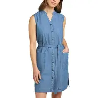 Lee Summer Sleeveless Short Dress Bleu S Femme