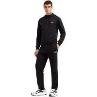 Emporio Armani pour homme. 8NPV62_PJVRZ Tracksuit Core Identity noir (XS), Casuel, Sport, Coton, Multisport, Manche longue