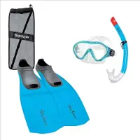 Abysstar Logo Junior Snorkeling Set Bleu EU 37-38 Enfants