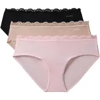 Calvin Klein Lv00qd5302 Hipster Panties 3 Units Multicolore L Femme