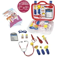 Tachan Deluxe Doctor Briefcase+book 12 Pieces Rose Enfants