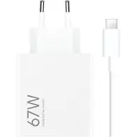 Xiaomi Hypercharge Chargeur Power Delivery 67 W + Câble USB-A vers USB-C (1 m) Blanc