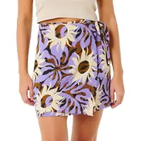 Rip Curl Sun Drenched Wrap Short Skirt Violet 2XS Femme