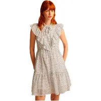 & Me Maggie Sleeveless Short Dress Beige 36 Femme