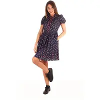 & Me Sandy Short Sleeve Short Dress Bleu 42 Femme