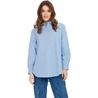 ONLY 15227677 Long Sleeve Shirt Bleu L Femme