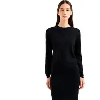 Armani Exchange pour femme. XW000910AF10352FC026 Pull slim noir (XS), Casuel, Viscose