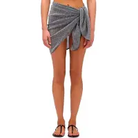Sundek Short Lurex Sarong Gris Femme