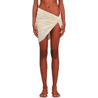 Sundek Short In Light Velvet Sarong Beige S-M Femme